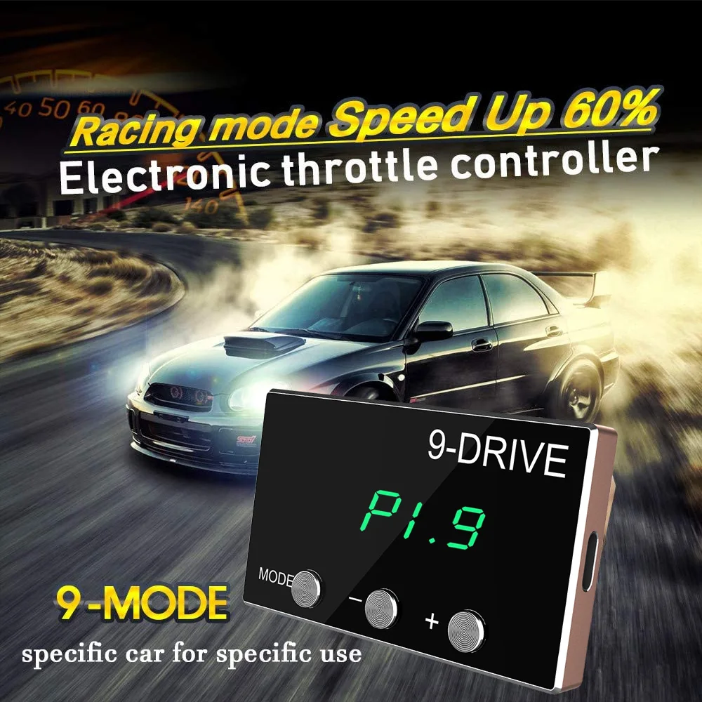 

Digital Car Throttle Response Control Racing Accelerator Potent 9 Drive 5 Modes Pedal Booster Electronics Automobile Accessories