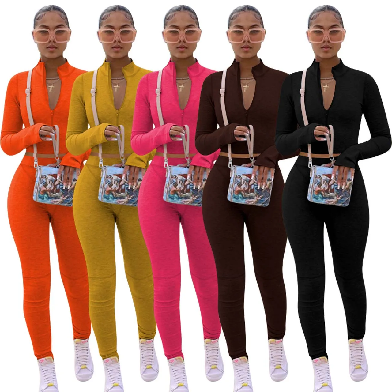 Yd8528 European and American autumn and winter women's sexy solid color sweater velvet long sleeve multicolor sports two-piece s
Yd8528 European and American autumn and winter women's sexy solid color sweater velvet long sleeve multicolor sports two-piece s