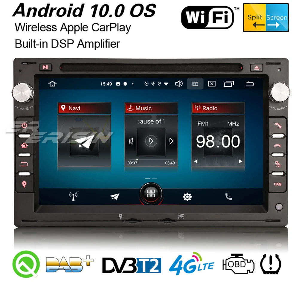 Автомобильное стерео DAB + GPS DSP Carplay Wi-Fi Android 10 для VW Passat B5 Polo Jetta T5 Sharan Golf 4 сиденье PEUGEOT