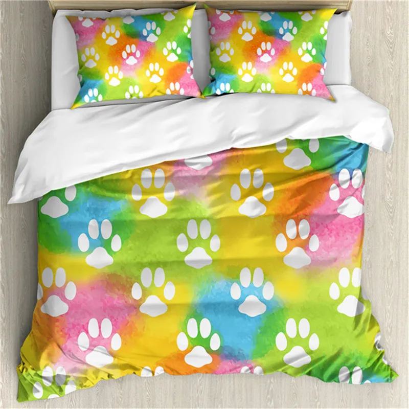Upetstory Nordic Style Bedding Sets Colorful Dog Paw Design Duvet Cover Cartoon Comforter Cover Queen King Size Quilt Bedclothes
Upetstory Nordic Style Bedding Sets Colorful Dog Paw Design Duvet Cover Cartoon Comforter Cover Queen King Size Quilt Bedclothes