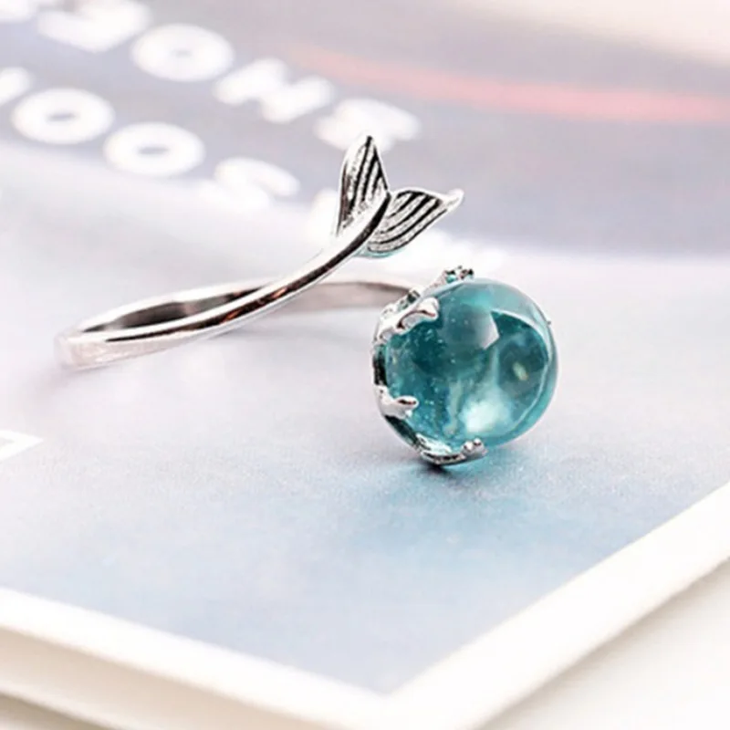 Mermaid Foam Ring Creative Open Blue Crystal Fishtail Women's Hand Jewelry Rings for Women Kids Jewelry Luxury Wholesale Bulk
Mermaid Foam Ring Creative Open Blue Crystal Fishtail Women's Hand Jewelry Rings for Women Kids Jewelry Luxury Wholesale Bulk