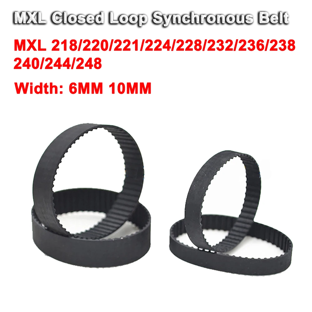 1Pcs MXL Close Loop Timing Belt 218 220 221 224 228 232 236 238-248 MXL Width 6mm 10mm 3D Printer Conveyor Belt for Industrial
1Pcs MXL Close Loop Timing Belt 218 220 221 224 228 232 236 238-248 MXL Width 6mm 10mm 3D Printer Conveyor Belt for Industrial
