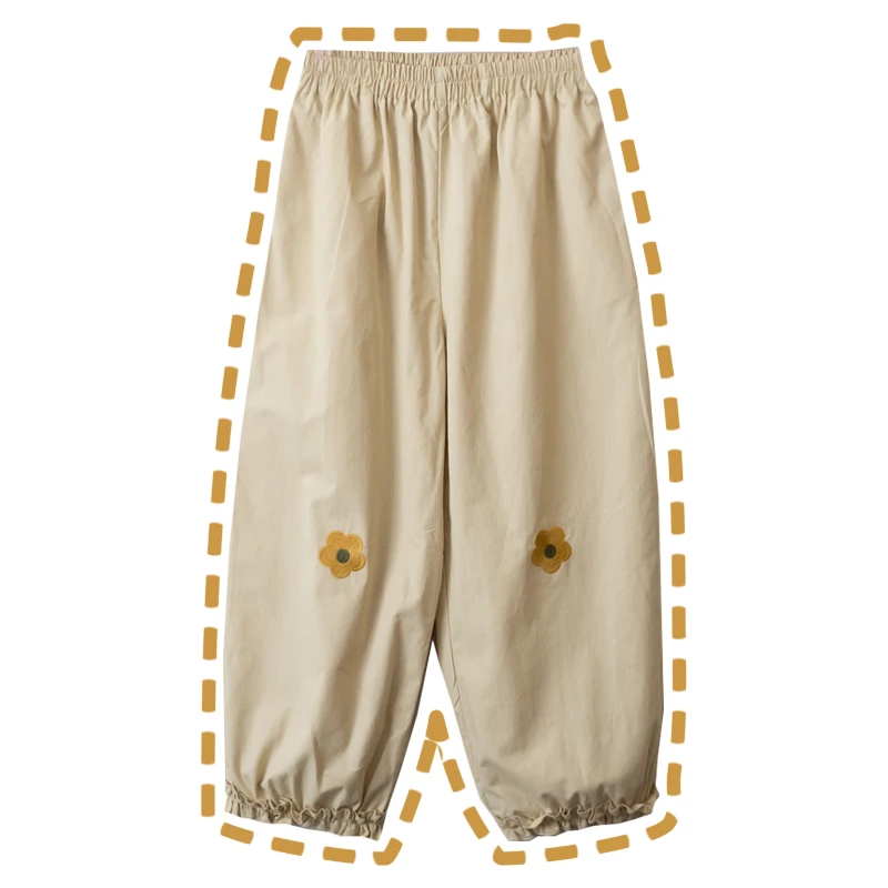 Cute Flower Embroidery Pants Women's Loose Wide Harem Trousers Warm Winter Fall Casual Trousers Sweet Girl Ruffles Cuff
Cute Flower Embroidery Pants Women's Loose Wide Harem Trousers Warm Winter Fall Casual Trousers Sweet Girl Ruffles Cuff