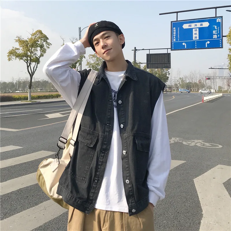 E-BAIHUI Harajuku Tide Brand Jacket Denim Jacket Men's Vest Loose Sleeveless Vest Trend Ins Casual Vest Top Clothes
E-BAIHUI Harajuku Tide Brand Jacket Denim Jacket Men's Vest Loose Sleeveless Vest Trend Ins Casual Vest Top Clothes