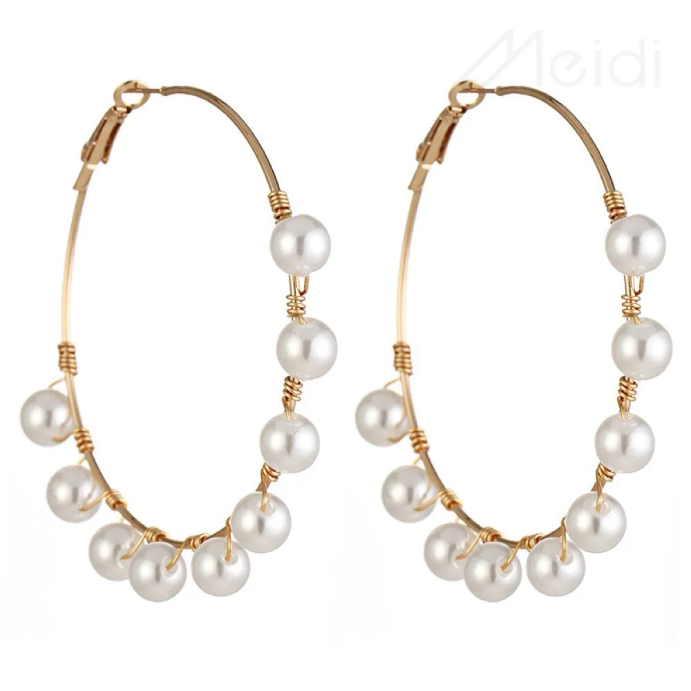 Fashion Pearl Earrings Jewelry Beaded Earrings Chic Women's Design Elegant Personality Pearl Big Circle Earrings Fashion Jewelry
Fashion Pearl Earrings Jewelry Beaded Earrings Chic Women's Design Elegant Personality Pearl Big Circle Earrings Fashion Jewelry