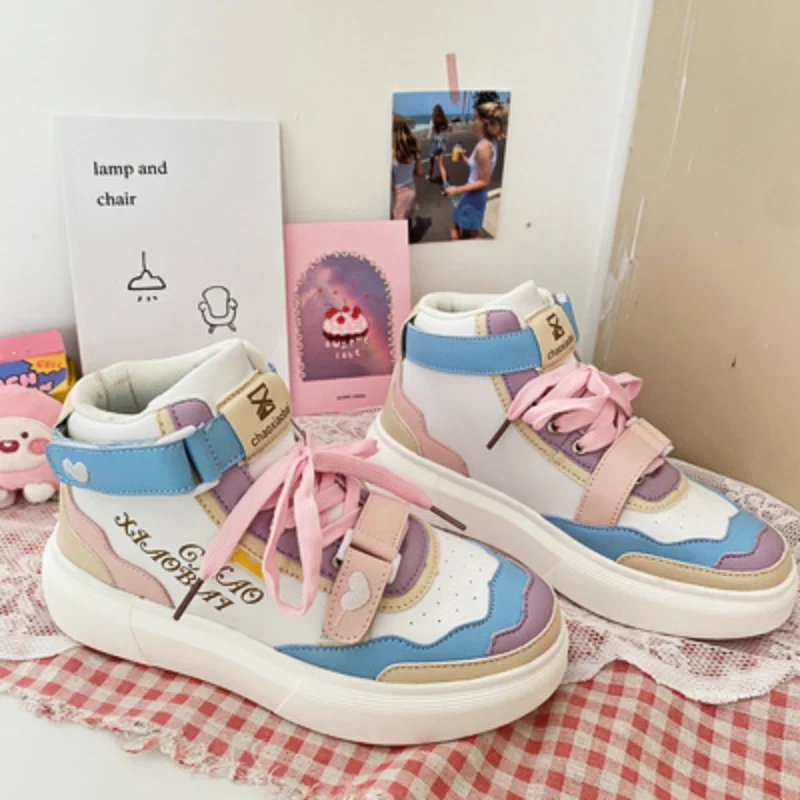 High-top sneakers ladies2021 thick-soled comfortable rainbow color plus size 43 designer luxury brand fashion flat women's shoes
High-top sneakers ladies2021 thick-soled comfortable rainbow color plus size 43 designer luxury brand fashion flat women's shoes