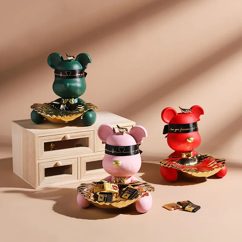 Cartoon cute blindfolded bear storage tray ornaments Nordic home porch living room decoration desktop resin crafts ornaments
Cartoon cute blindfolded bear storage tray ornaments Nordic home porch living room decoration desktop resin crafts ornaments