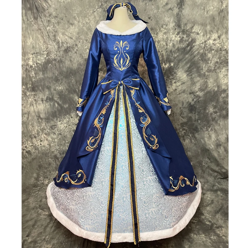 New Style Adult Women Halloween Party Carnival Mermaid Cosplay Ariel Dark Blue Princess Costume Embroidery Winter Dress
New Style Adult Women Halloween Party Carnival Mermaid Cosplay Ariel Dark Blue Princess Costume Embroidery Winter Dress