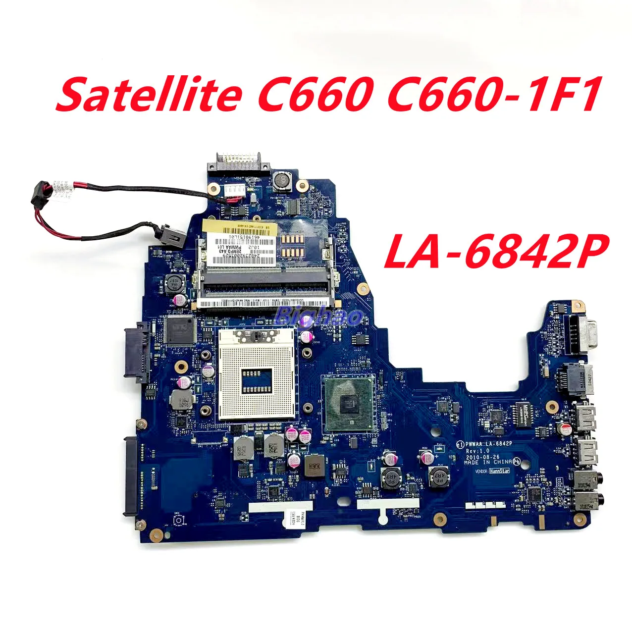 Материнская плата для ноутбука Toshiba Satellite C660 C660-1F1, материнская плата HM55 DDR3 PWWAA LA-6842P K000111440
Материнская плата для ноутбука Toshiba Satellite C660 C660-1F1, материнская плата HM55 DDR3 PWWAA LA-6842P K000111440