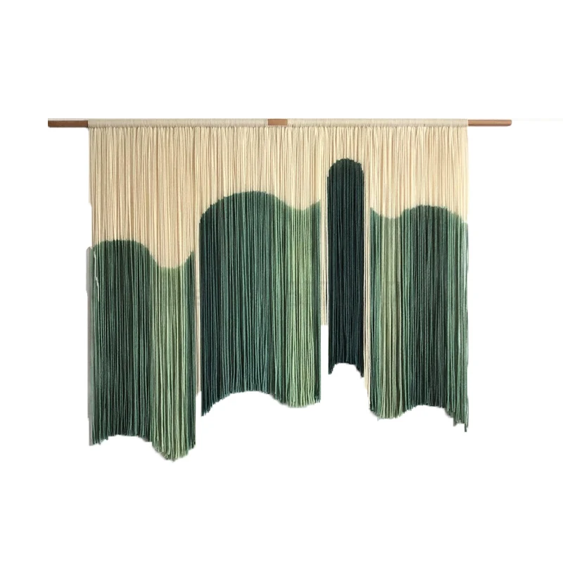 Nordic hand woven dyeing tapestry simple tassel tapestry wall hanging decorative painting
Nordic hand woven dyeing tapestry simple tassel tapestry wall hanging decorative painting