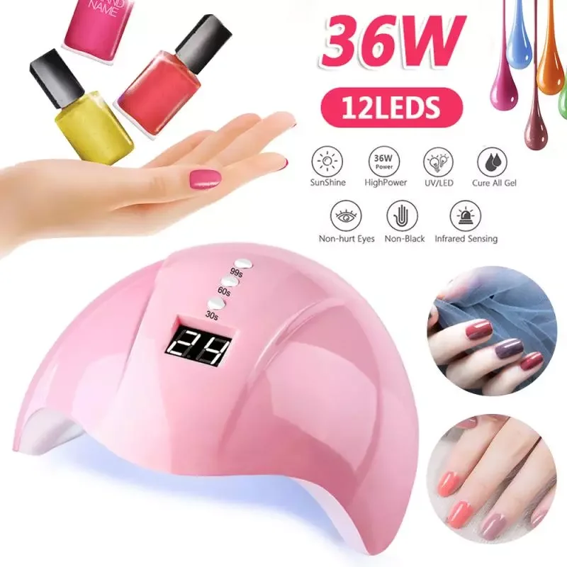 LED Nail Lamp with 12 Pcs Leds For Manicure Gel Nail Dryer Drying Nail Polish Lamp 30s/60s/90s Auto Sensor Manicure Tools
LED Nail Lamp with 12 Pcs Leds For Manicure Gel Nail Dryer Drying Nail Polish Lamp 30s/60s/90s Auto Sensor Manicure Tools