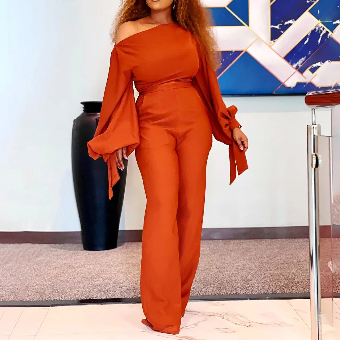 Sexy jumpsuit big world costume lantern long-sleeved lace slim fit women's off-the-shoulder trousers jumpsuit
Sexy jumpsuit big world costume lantern long-sleeved lace slim fit women's off-the-shoulder trousers jumpsuit