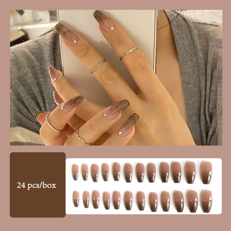 24PCS/Box Phototherapy Nail Patch Wearable False Nail Short For Winter Autumn Full Cover
24PCS/Box Phototherapy Nail Patch Wearable False Nail Short For Winter Autumn Full Cover
