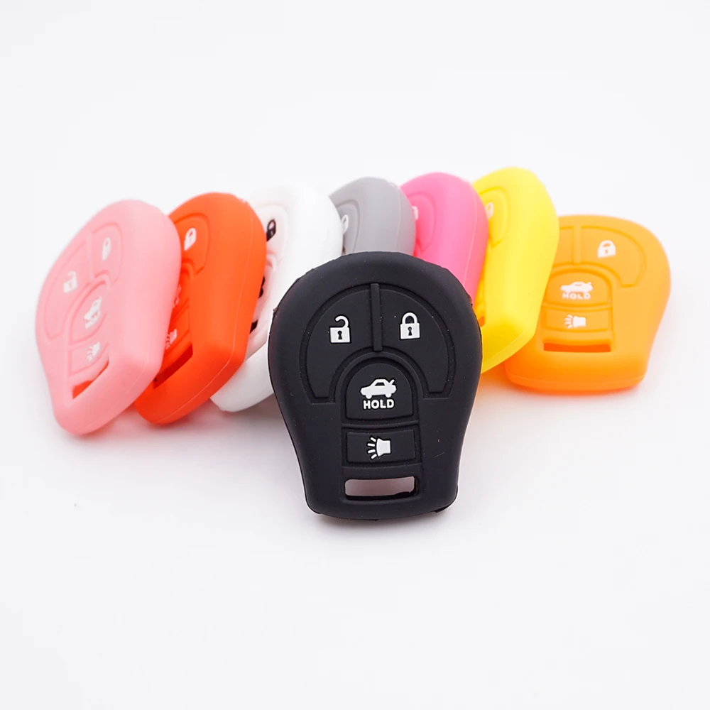 Cocolockey Silicone Rubber Car Key Fob Case Cover for Nissan Juke Micra Qashqai Almera 350z Keyless Holder Protection 4 Buttons
Cocolockey Silicone Rubber Car Key Fob Case Cover for Nissan Juke Micra Qashqai Almera 350z Keyless Holder Protection 4 Buttons