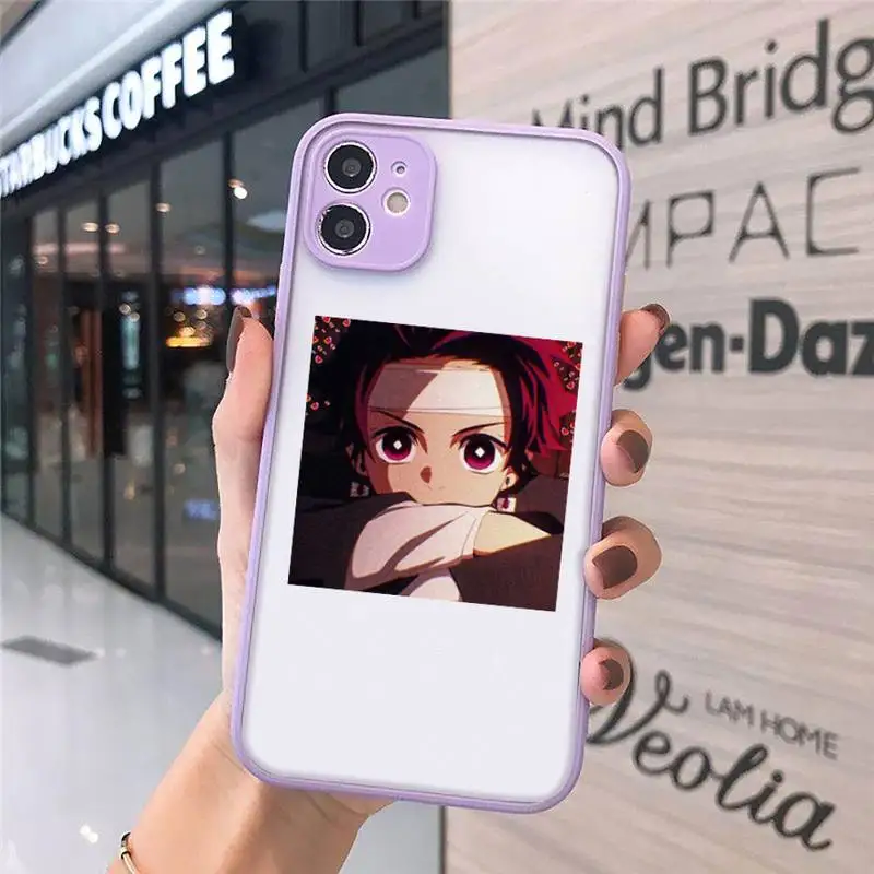 Cute Japan Demon Slayer Phone Cases Matte transparent For Purple iPhone 12 Mini 11 Pro XR XS Max 7 8 Plus X Back Cover
Cute Japan Demon Slayer Phone Cases Matte transparent For Purple iPhone 12 Mini 11 Pro XR XS Max 7 8 Plus X Back Cover