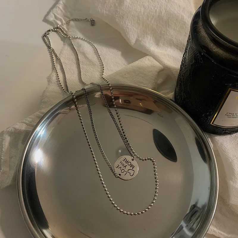 TIMEONLY sweet Double Layering coin letter pendant neckalces beading small linkchain charm necklace for women hip hop jewelry
TIMEONLY sweet Double Layering coin letter pendant neckalces beading small linkchain charm necklace for women hip hop jewelry