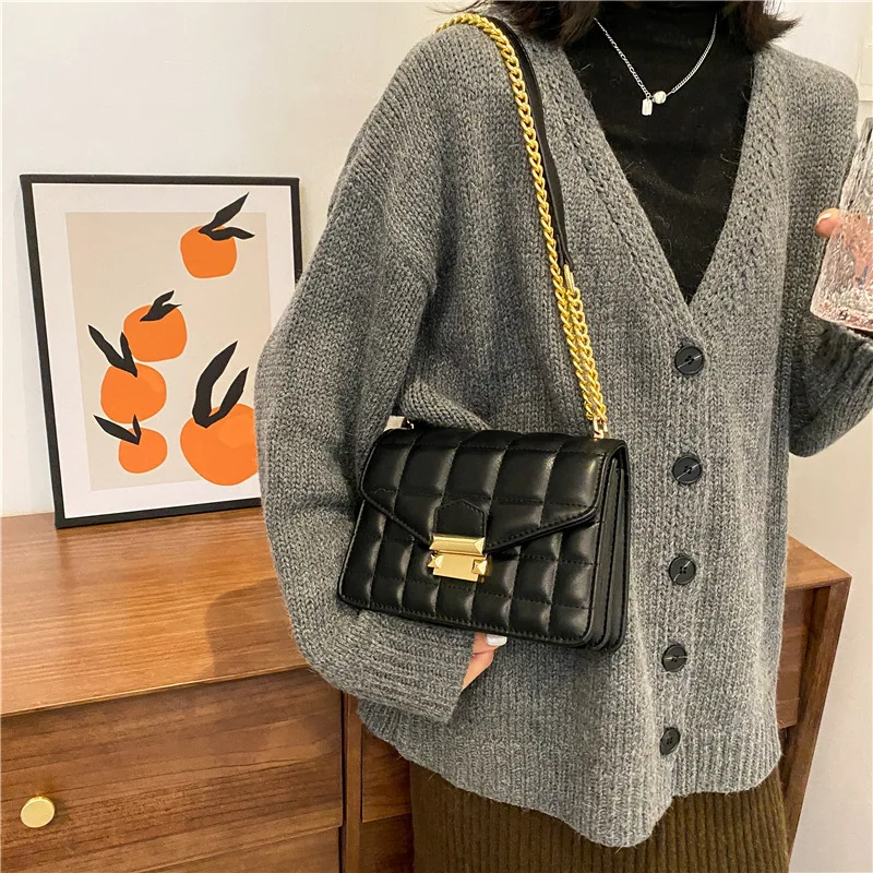 Women's Bags Checkered Car Stitching Fashion Women's Bags New Shoulder Bags Messenger Bags Pure Color Chain Women's Bags
Women's Bags Checkered Car Stitching Fashion Women's Bags New Shoulder Bags Messenger Bags Pure Color Chain Women's Bags
