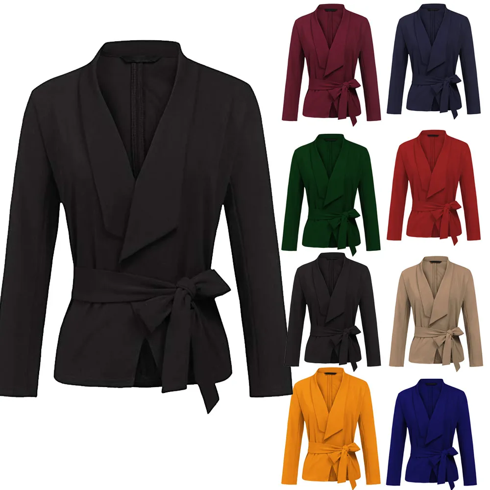 Vogue Women's Solid Color Long Sleeve Belt Cardigan Cardigan Blazer Top Girls Suit Jacket Nice New Fashion Autumn Nice
Vogue Women's Solid Color Long Sleeve Belt Cardigan Cardigan Blazer Top Girls Suit Jacket Nice New Fashion Autumn Nice