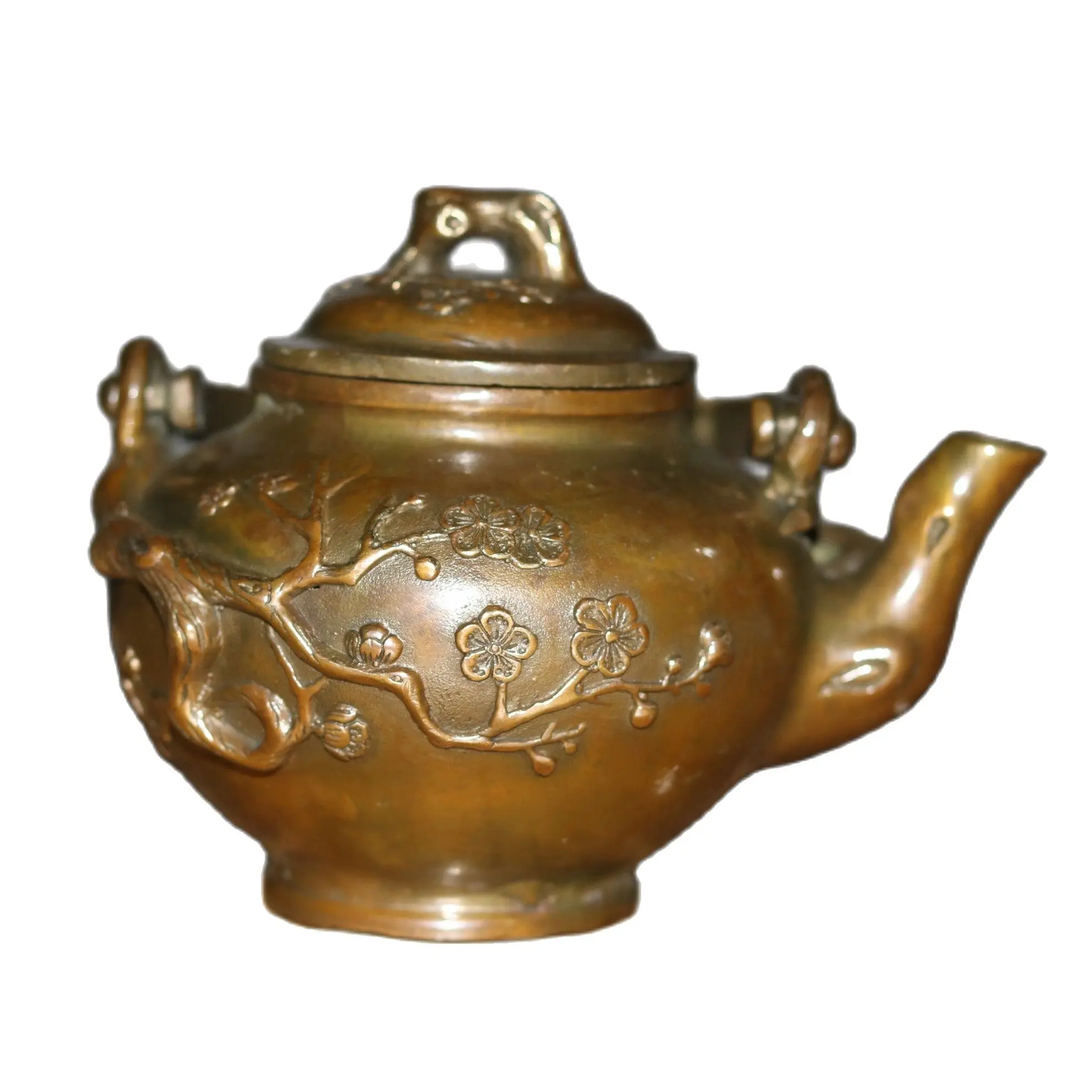 Collection Antique old chinese bronze teapot ,Home Decoration Art Tea pot Plum flower
Collection Antique old chinese bronze teapot ,Home Decoration Art Tea pot Plum flower