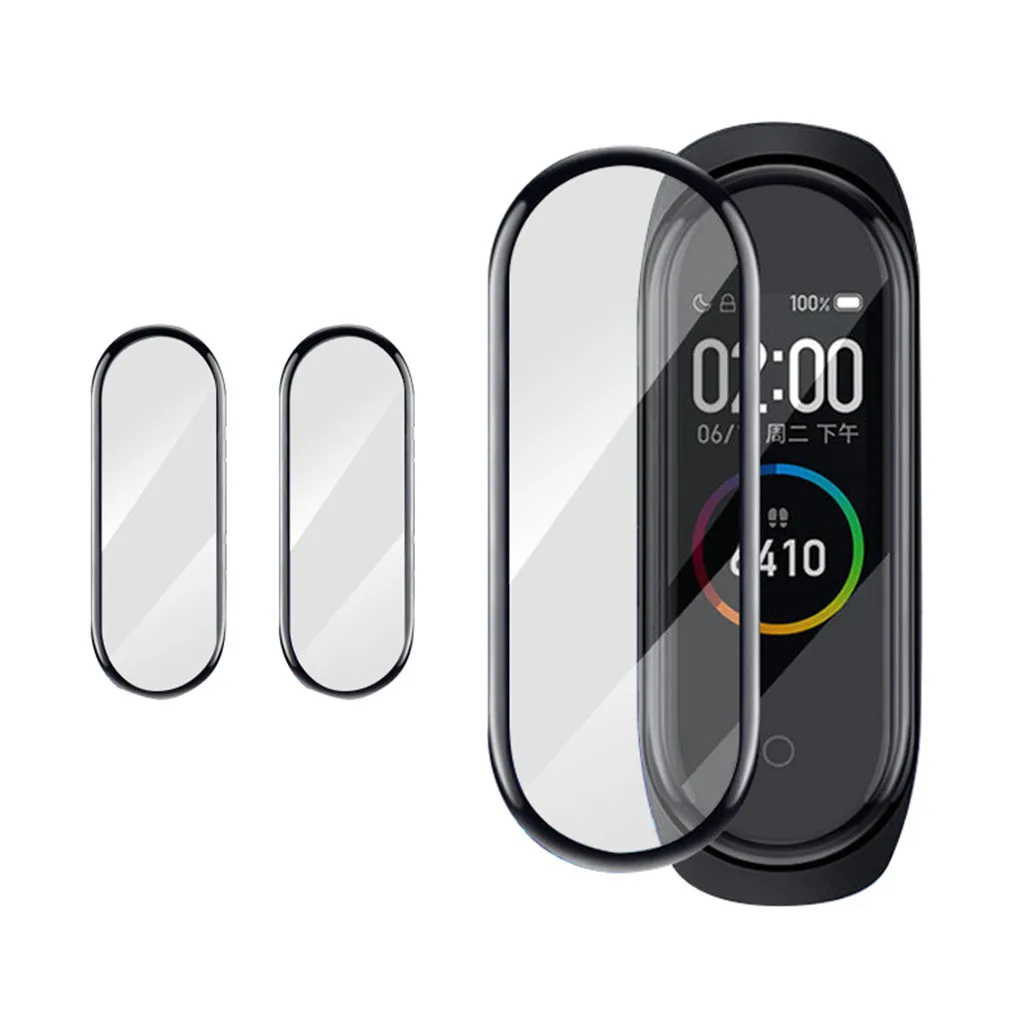 Ouhaobin 3 шт. Защитная пленка для экрана Xiaomi Mi Band 4 взрывозащищенные изогнутые пленки