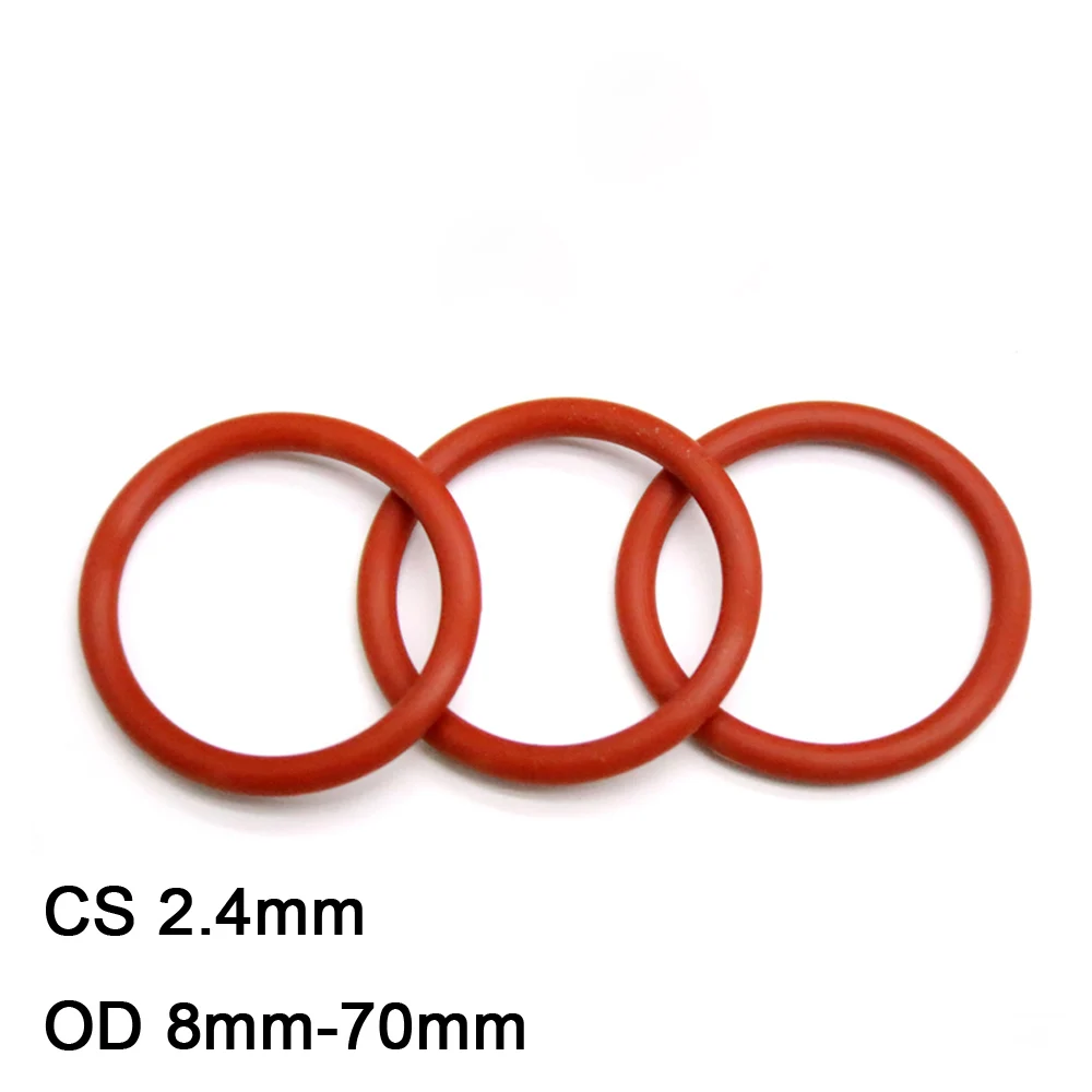 20pcs Silicon O Ring Sealing Gasket CS 2.4mm OD 8mm-70mm Red Food Grade Waterproof Seals Washer Rubber O-ring
20pcs Silicon O Ring Sealing Gasket CS 2.4mm OD 8mm-70mm Red Food Grade Waterproof Seals Washer Rubber O-ring