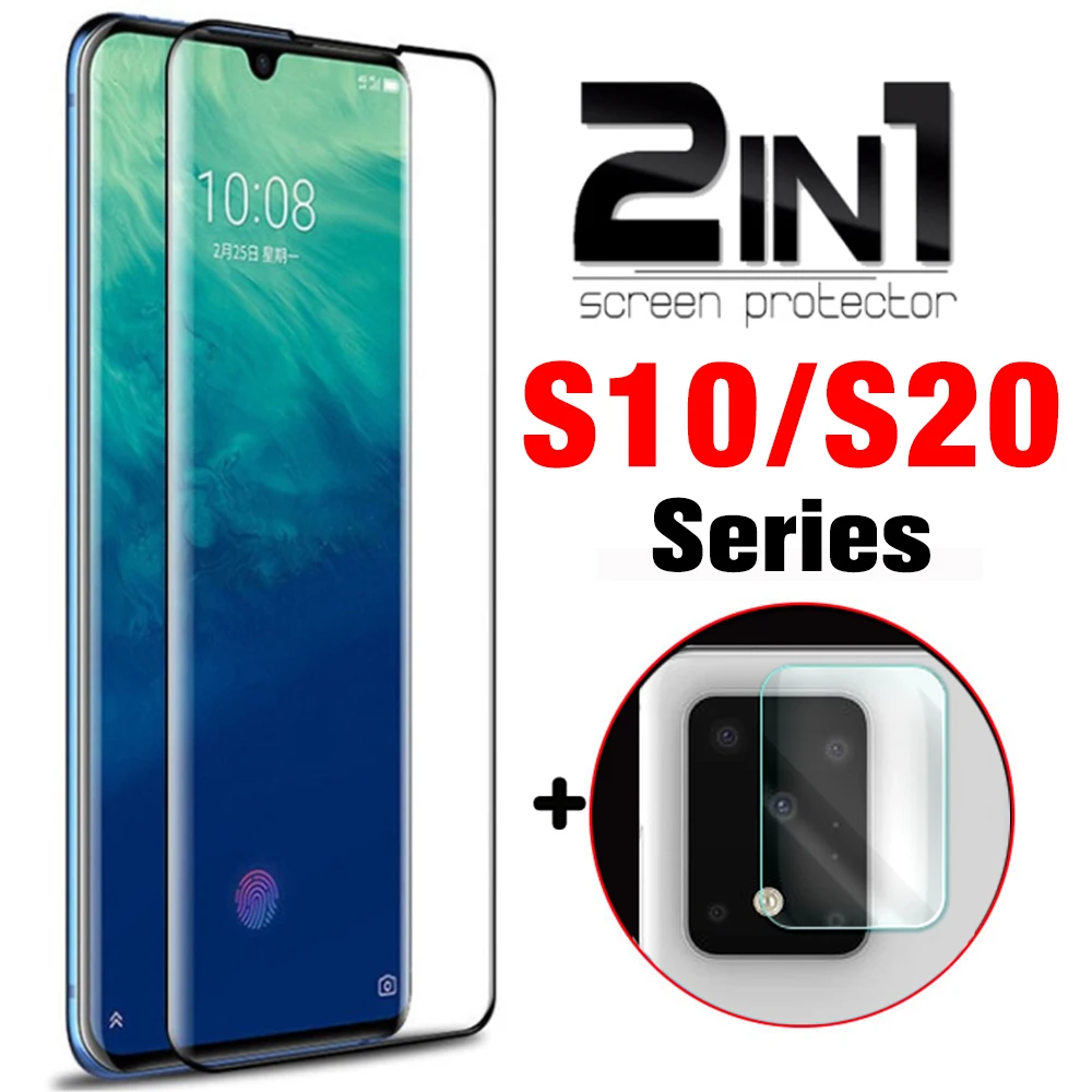 2в1 Защитное стекло для samsung galaxy s10 plus защита экрана s10plus s 10e 10 10s s20 + Ультра с