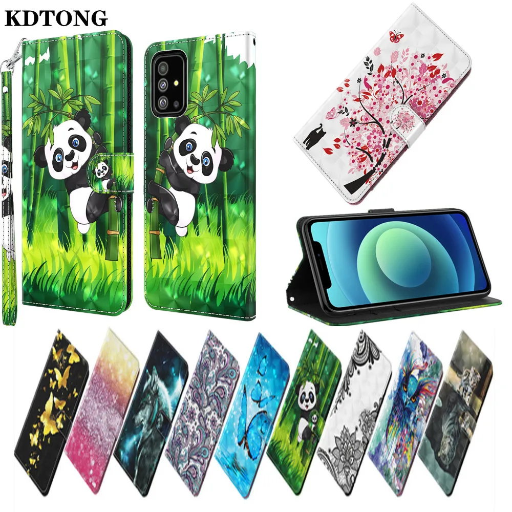 

Flip Leather Case for Samsung Galaxy A70 A50 A40 A20S A20 A10S A10E A10 Note 10 Plus Funda 3D Painted Wallet Pocket Full Cover