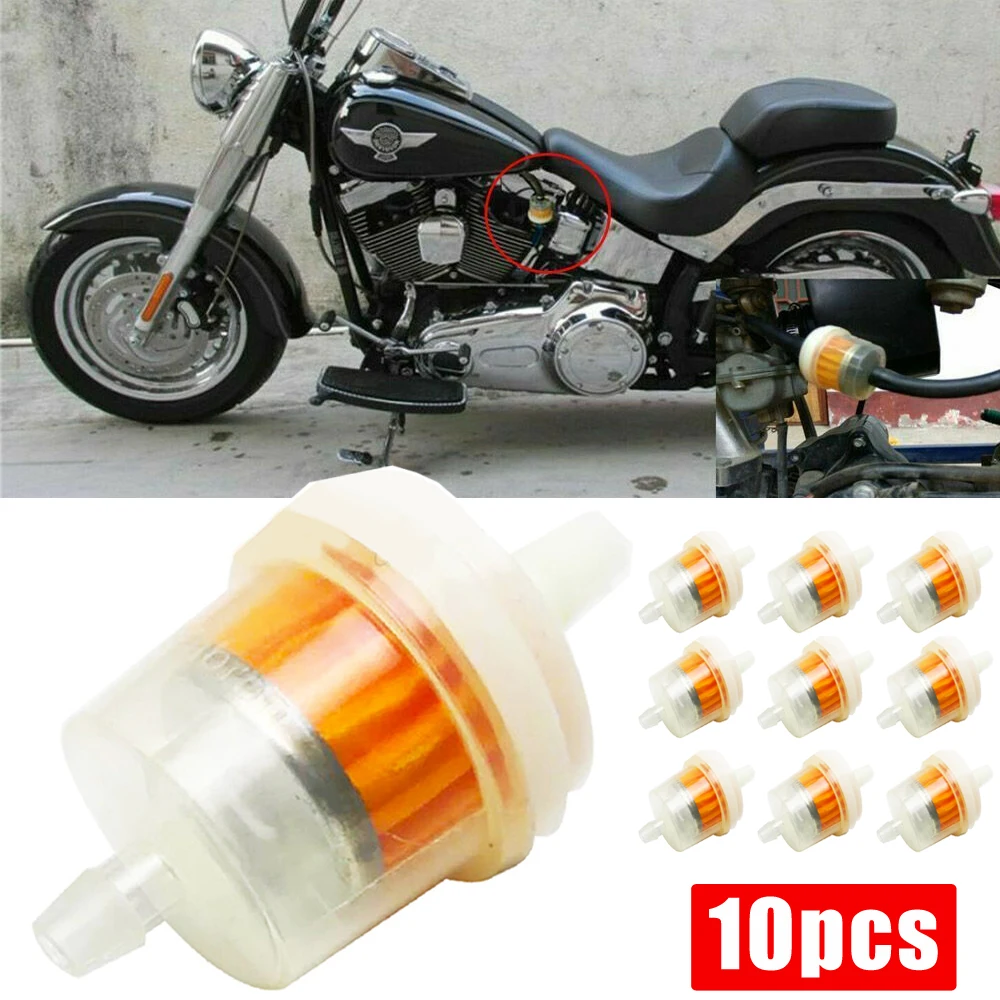 10pcs Universal Motorcycle Inline Gas Fuel Filter Fit 6MM-7MM 1/4" Hose Lines Motorcycles Lawn Mower ABS Accessories
10pcs Universal Motorcycle Inline Gas Fuel Filter Fit 6MM-7MM 1/4" Hose Lines Motorcycles Lawn Mower ABS Accessories