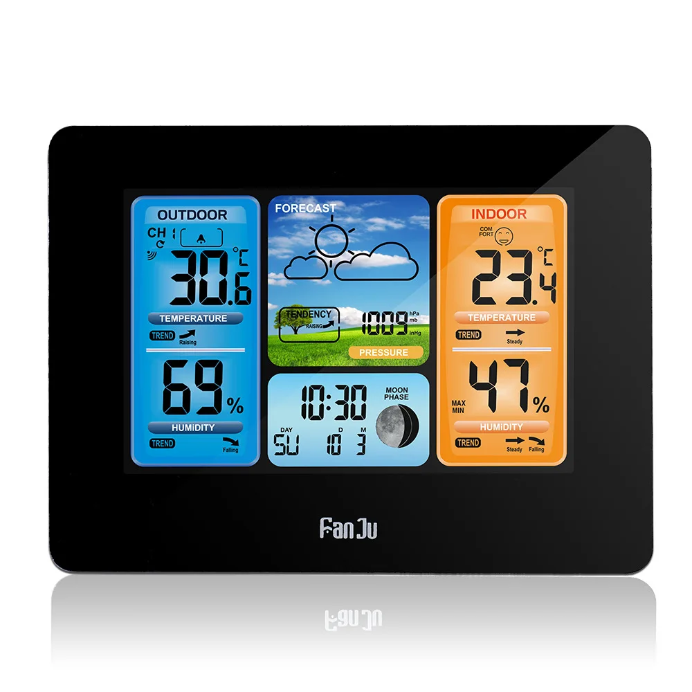 Color Screen Weather Station Digital Wall Clock Alarm Wireless Sensor Thermometer Hygrometer Barometer Weather Forecast Desktop
Color Screen Weather Station Digital Wall Clock Alarm Wireless Sensor Thermometer Hygrometer Barometer Weather Forecast Desktop