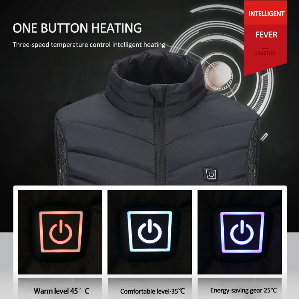 9 Areas Heated Vest Jacket USB Men Winter Electrical Heated Sleevless Jacket Outdoor Fishing Hunting Waistcoat Hiking Vest
9 Areas Heated Vest Jacket USB Men Winter Electrical Heated Sleevless Jacket Outdoor Fishing Hunting Waistcoat Hiking Vest