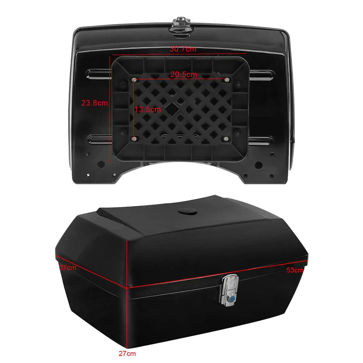 Universal 47L Motorcycle Rear Trunk Case Storage Box Tail Luggage Back Top Tool Box For Motocross Scooter Motorbike
Universal 47L Motorcycle Rear Trunk Case Storage Box Tail Luggage Back Top Tool Box For Motocross Scooter Motorbike