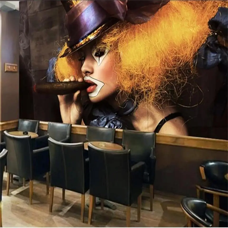 Custom 3D Photo Wallpaper Mural Room Sofa TV Backdrop Mural Living Room Bed Room Female clown smoking 3D Picture Wallpaper
Custom 3D Photo Wallpaper Mural Room Sofa TV Backdrop Mural Living Room Bed Room Female clown smoking 3D Picture Wallpaper