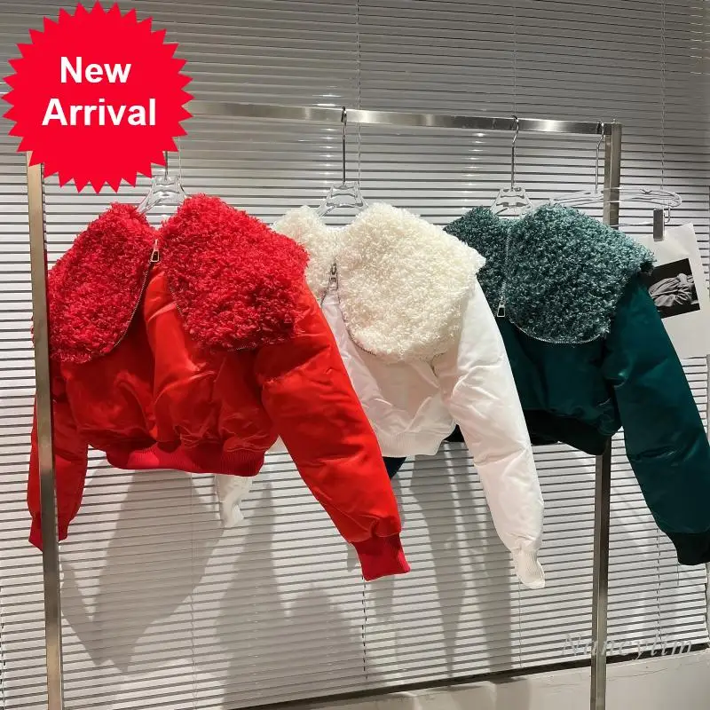 Cropped Red Parkas Womens 2021 Winter New Fleece Warm Lamb Fur Sailor Collar Jacket Bread Coat Ladies Fashion Clothes
Cropped Red Parkas Womens 2021 Winter New Fleece Warm Lamb Fur Sailor Collar Jacket Bread Coat Ladies Fashion Clothes