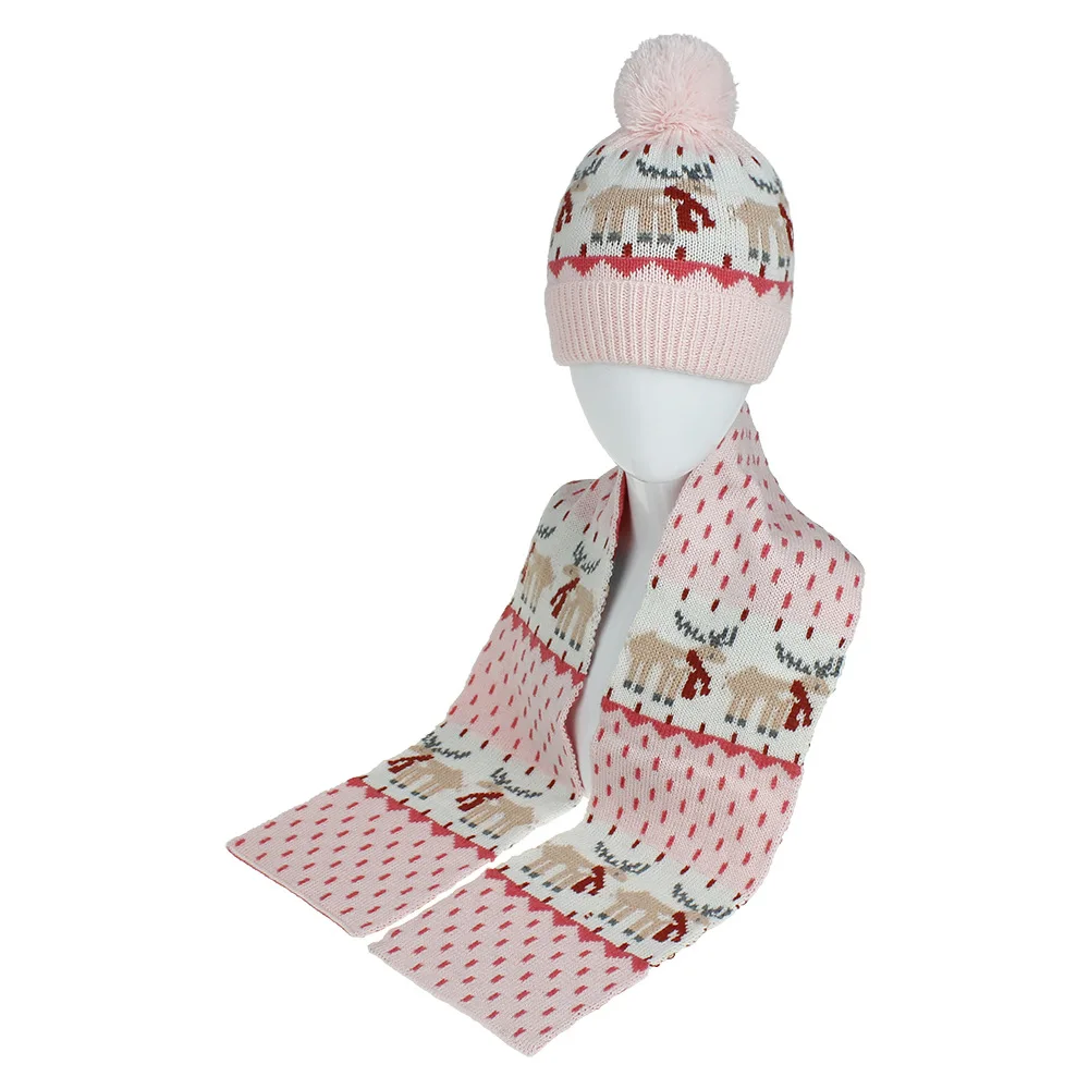 New Children's Hat and Scarf Set Winter Warm Knitted Christmas Gift Hat Scarf Boy and Girl's Wool Skullies Beanies Hat
New Children's Hat and Scarf Set Winter Warm Knitted Christmas Gift Hat Scarf Boy and Girl's Wool Skullies Beanies Hat