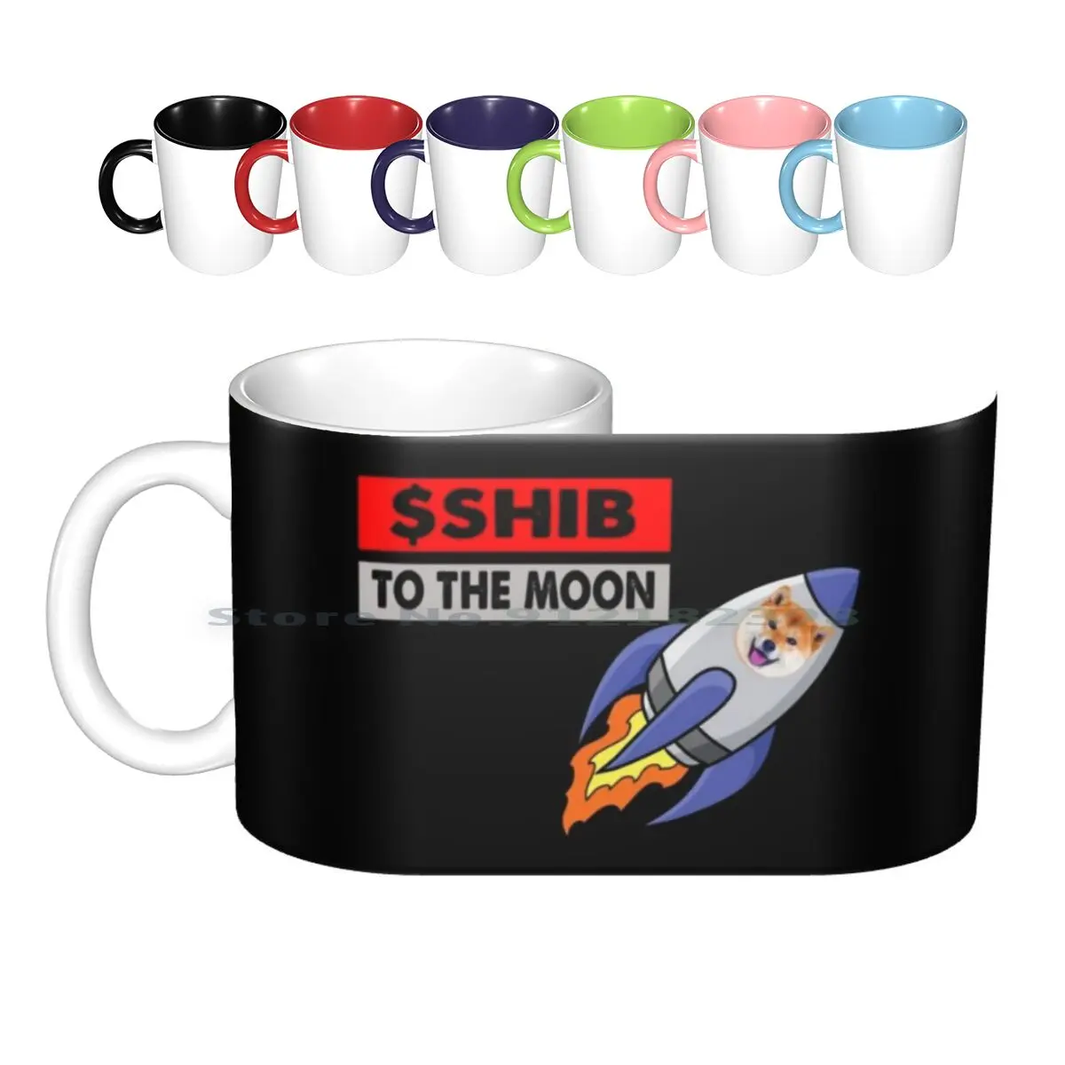 

Керамические кружки Rocket Shiba Coin $ shib для Луны, Шиба-ину, кофейные чашки, кружка для молока, чая, ракета, Сиба-монет, шиб до Луны