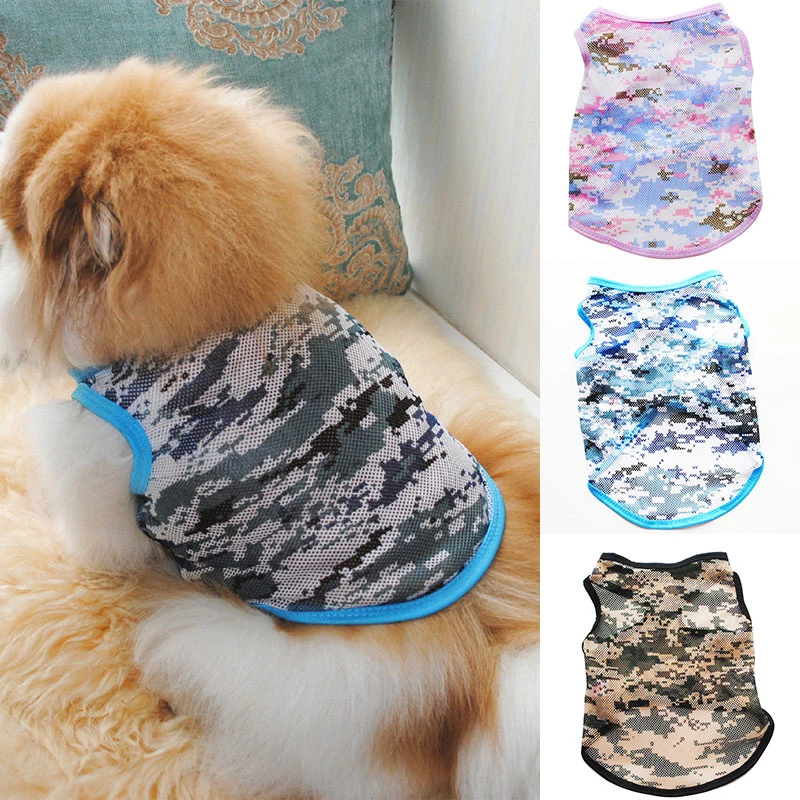 Summer Pet Mesh Camouflage Vest Thin Breathable T-shirt Cool Dog Printed Vest Pretty Shirt Polyester Comfortable Pet Clothes
Summer Pet Mesh Camouflage Vest Thin Breathable T-shirt Cool Dog Printed Vest Pretty Shirt Polyester Comfortable Pet Clothes