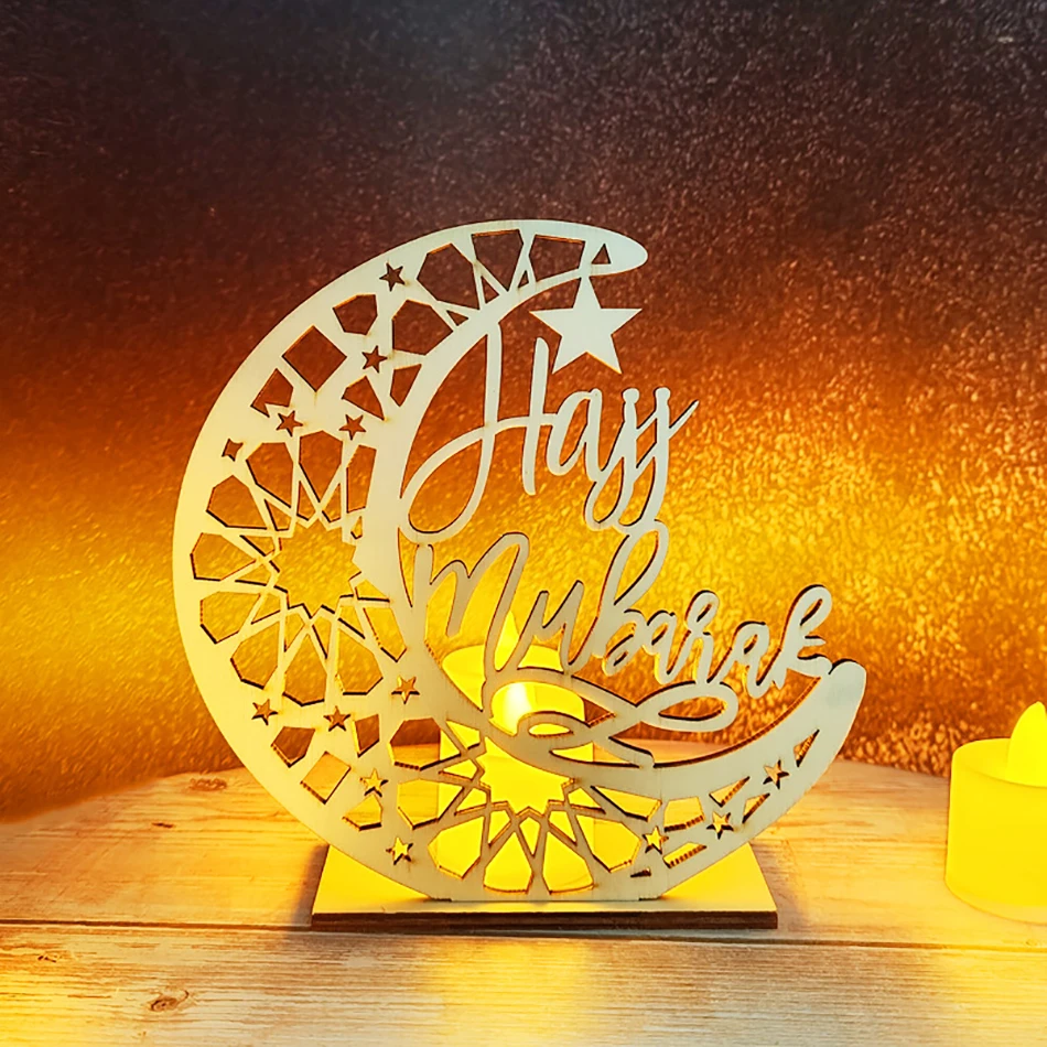 2021Eid Mubarak DIY LED Decor Muslim Islam Ramadan Ornament Decoration Lamp Moon Wooden Lighting Home Gifts Event Party
2021Eid Mubarak DIY LED Decor Muslim Islam Ramadan Ornament Decoration Lamp Moon Wooden Lighting Home Gifts Event Party