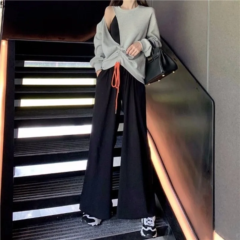 BHDD New Women's Suit Tide Temperament Hundred-set Hollow Guard Clothes and Loose High Waist Wide-legged Pants Two-piece Set
BHDD New Women's Suit Tide Temperament Hundred-set Hollow Guard Clothes and Loose High Waist Wide-legged Pants Two-piece Set