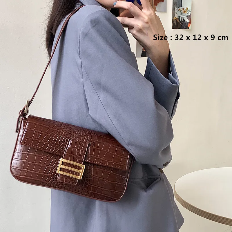 2021 Luxury bags for women Crocodile pattern shoulder bag designer handbags retro fashion bags female purses Sac A main Baguette
2021 Luxury bags for women Crocodile pattern shoulder bag designer handbags retro fashion bags female purses Sac A main Baguette