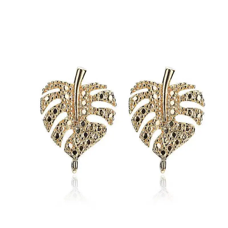 Fashion 6pcs 24K Gold Color Plated Brass Leaf Leaves Stud Earrings Earring Clip High Quality Diy Findings Jewelry Accessories
Fashion 6pcs 24K Gold Color Plated Brass Leaf Leaves Stud Earrings Earring Clip High Quality Diy Findings Jewelry Accessories