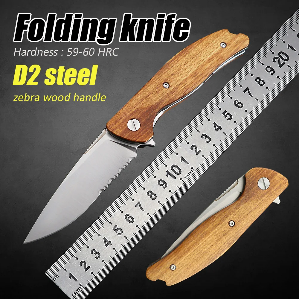 Wood Handle Pocket Knives Utility Self Defense EDC Tool Outdoor Camping Folding Knife D2
Wood Handle Pocket Knives Utility Self Defense EDC Tool Outdoor Camping Folding Knife D2