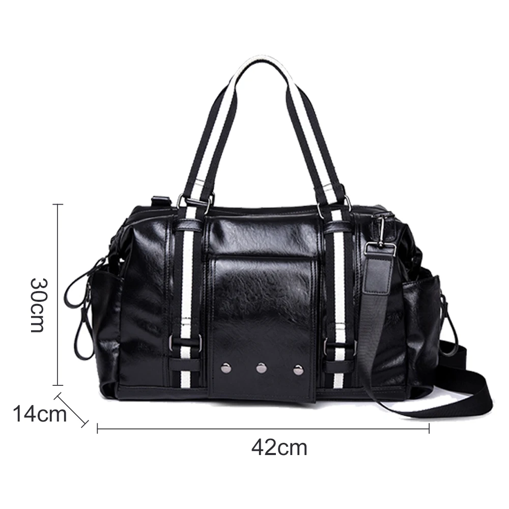 Travel Duffle Bag Men Vintage PU Leather Striped Laptop Handbag Office Daily Shoulder Bags Large Capacity Tote Suitcase XA612ZC
Travel Duffle Bag Men Vintage PU Leather Striped Laptop Handbag Office Daily Shoulder Bags Large Capacity Tote Suitcase XA612ZC