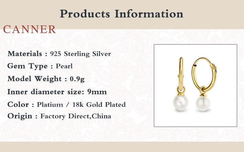 CANNER 925 Sterling Silver Earrings For Women Ins Fashion Versatile Pearl Pendant Earrings Hoops Zircon Fine Jewelry Pendientes
CANNER 925 Sterling Silver Earrings For Women Ins Fashion Versatile Pearl Pendant Earrings Hoops Zircon Fine Jewelry Pendientes