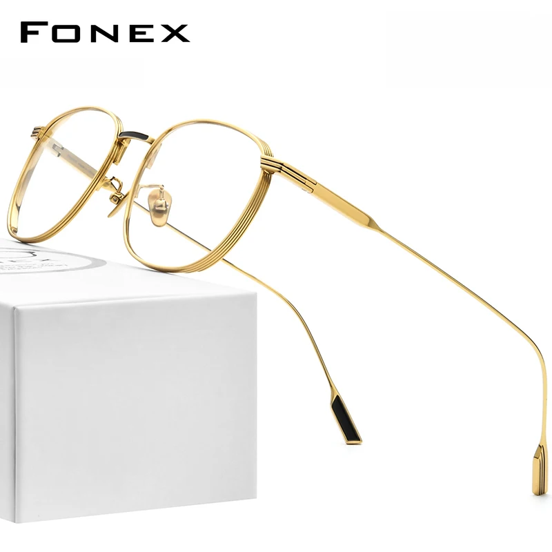 FONEX Pure Titanium Glasses Frame Women Vintage Round Myopia Optical Prescription Eyeglass Frame Men 2020 New Titan Eyewear 8517
FONEX Pure Titanium Glasses Frame Women Vintage Round Myopia Optical Prescription Eyeglass Frame Men 2020 New Titan Eyewear 8517
