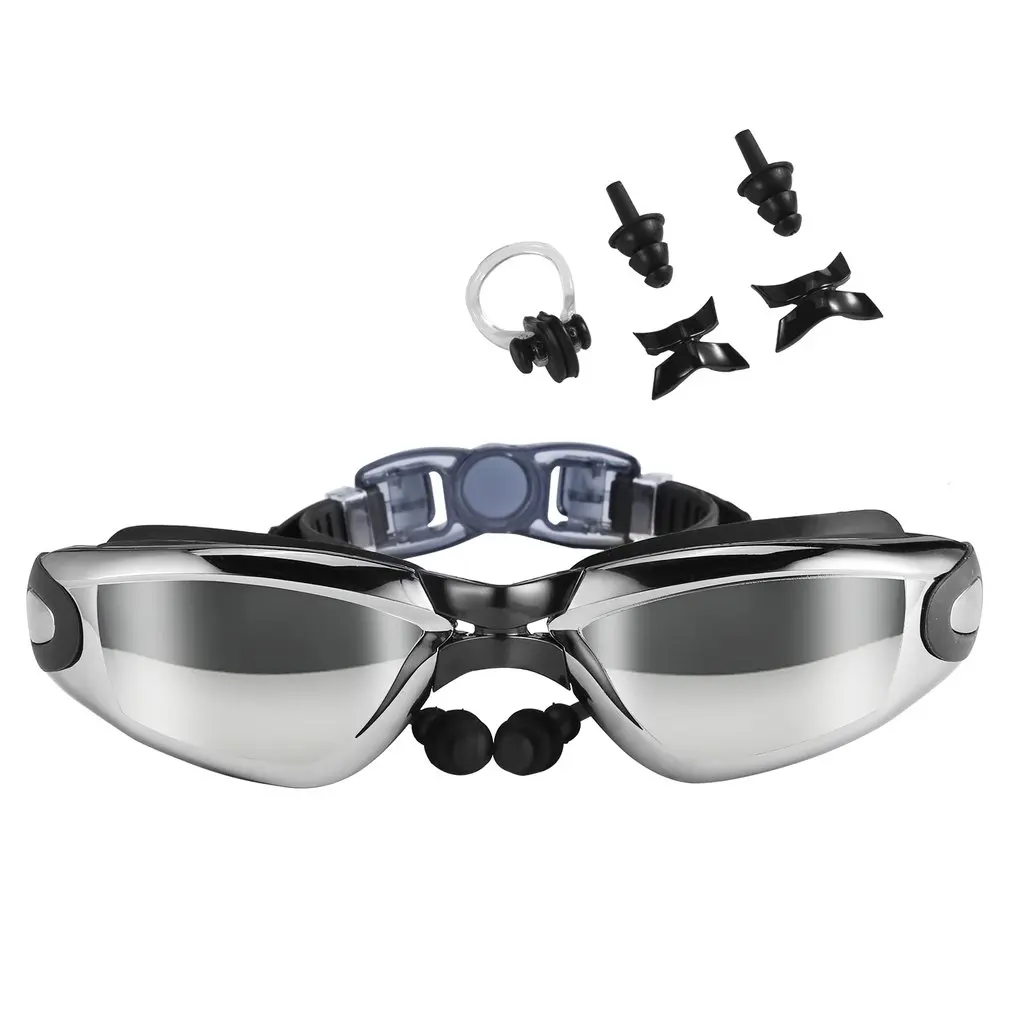 Clear Waterproof No Leaking Anti-Fog Adjustable HD Soft Silicone Swim Goggle With Free Earplug Nose Clip
Clear Waterproof No Leaking Anti-Fog Adjustable HD Soft Silicone Swim Goggle With Free Earplug Nose Clip