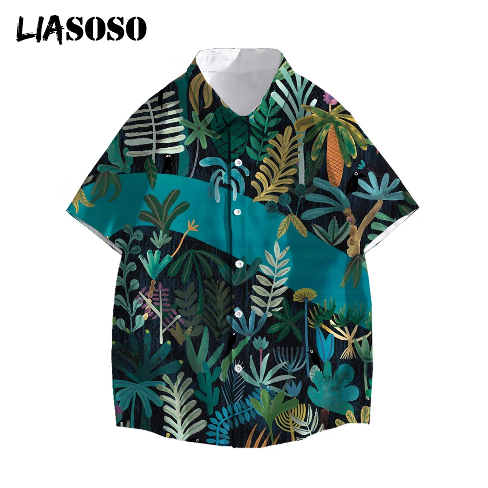 LIASOSO 2021 Summer Men Shirts Casual Fashion Hawaiian 3D Printed Short-Sleeve Blouses Tops Women Retro Beach Shirts Camisa 
LIASOSO 2021 Summer Men Shirts Casual Fashion Hawaiian 3D Printed Short-Sleeve Blouses Tops Women Retro Beach Shirts Camisa