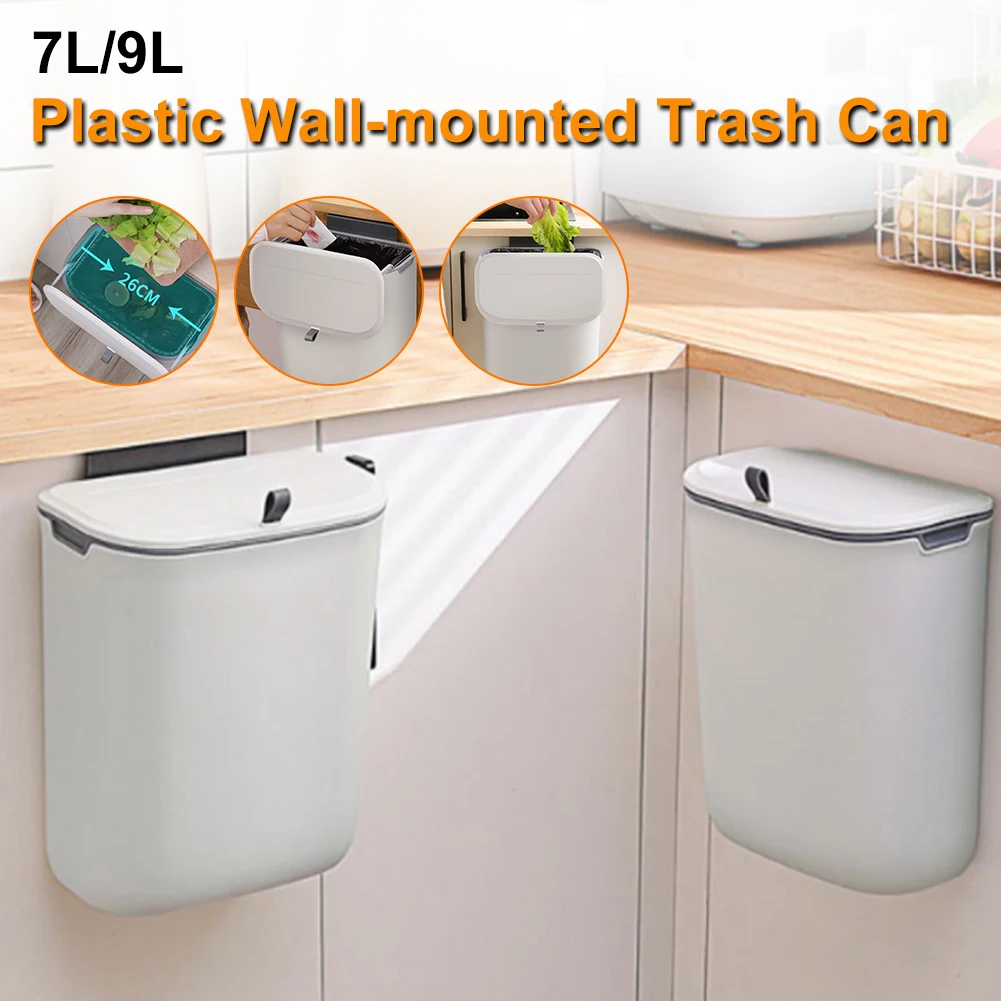 7L/9L Wall Mounted Hanging Trash Bin With Lid For Kitchen Large Capacity Dustbin Bucket Bathroom Garbage Bin Kitchen Trash Bin
7L/9L Wall Mounted Hanging Trash Bin With Lid For Kitchen Large Capacity Dustbin Bucket Bathroom Garbage Bin Kitchen Trash Bin
