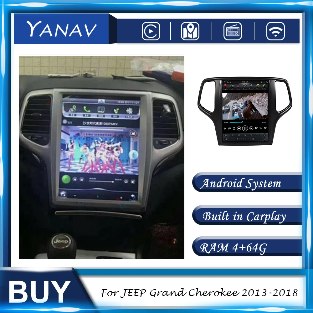 Автомобильный радиоприемник Android стерео приемник для JEEP Grand Cherokee 2013-2018 GPS навигация с Carplay мультимедийный плеер лента Rcorder
Автомобильный радиоприемник Android стерео приемник для JEEP Grand Cherokee 2013-2018 GPS навигация с Carplay мультимедийный плеер лента Rcorder