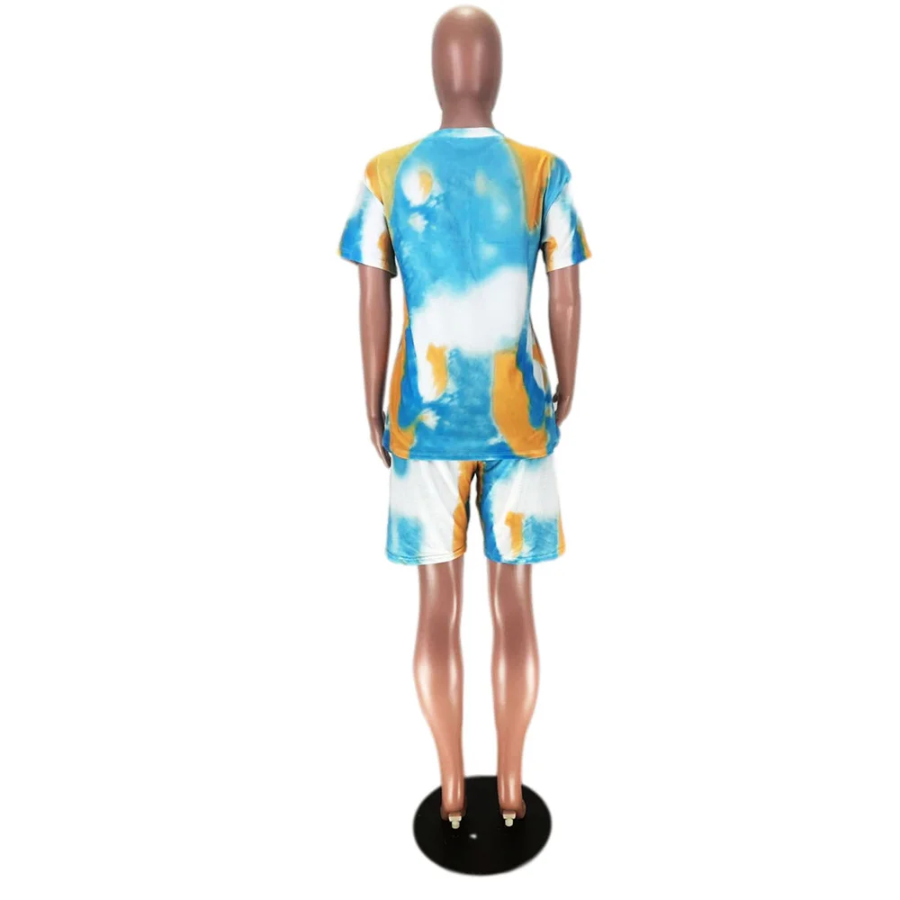Pattern Tie Dye Print Short Sleeve T-shirts and Bodycon Biker Short Loungewear Sets Casual High Street Two Piece Matching Suits
Pattern Tie Dye Print Short Sleeve T-shirts and Bodycon Biker Short Loungewear Sets Casual High Street Two Piece Matching Suits