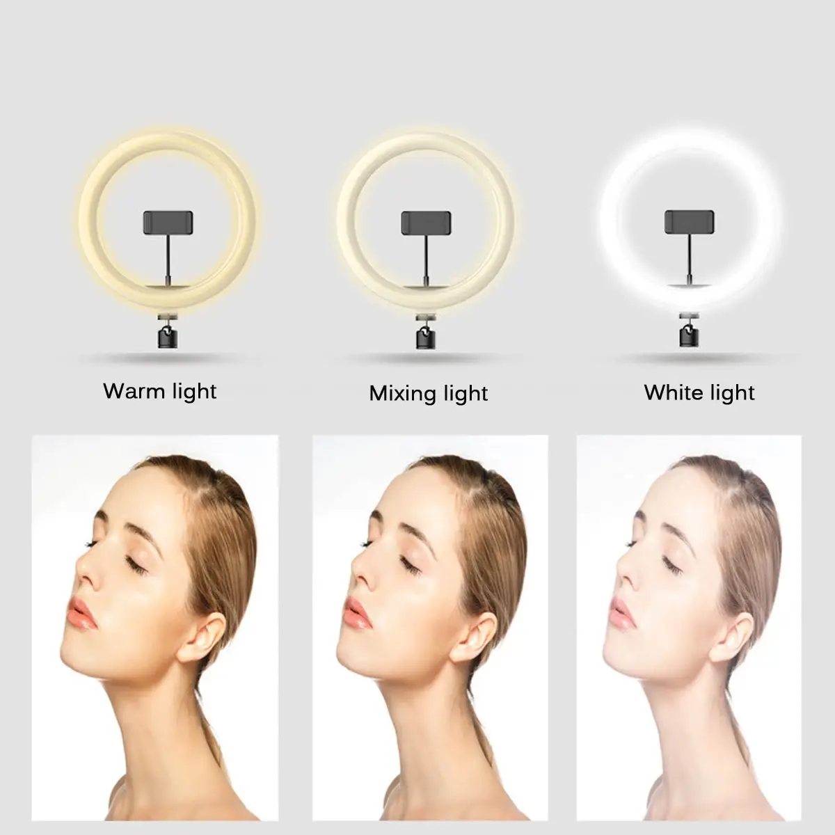 10 Inch 3 Light Modes LED Ring Fill Light Photography Makeup Light with Tripod Stand for Selfie Vlog Youtube Makeup Live Studio
10 Inch 3 Light Modes LED Ring Fill Light Photography Makeup Light with Tripod Stand for Selfie Vlog Youtube Makeup Live Studio